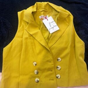 Free People Mustard Women's Vest